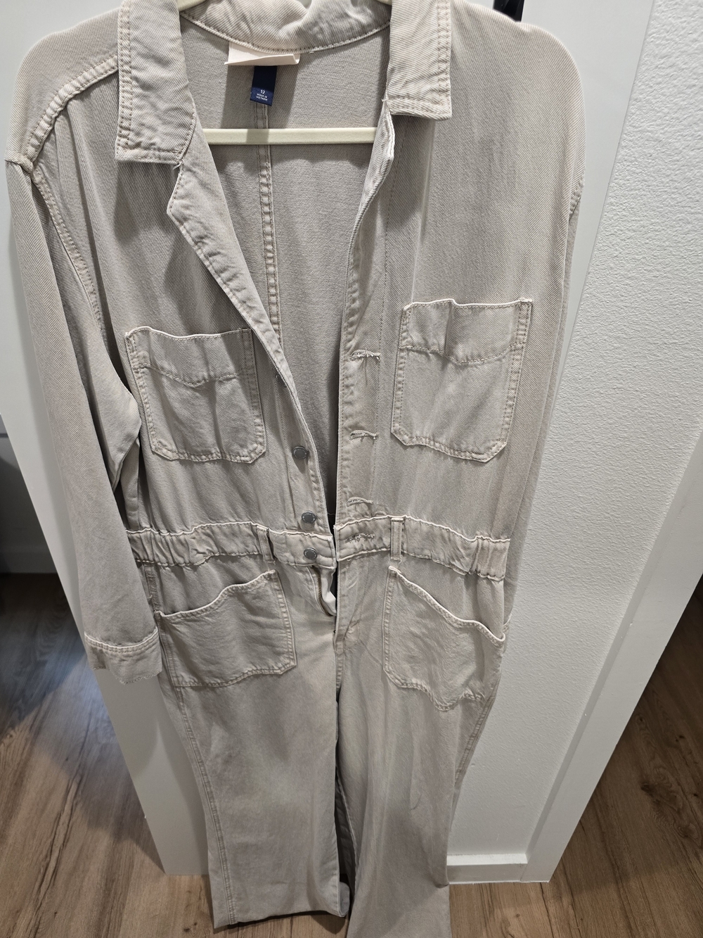 Universal Thread Cream Utility Jumpsuit with Front Pockets